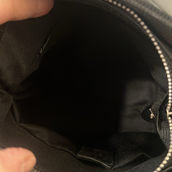 Naz faux bucket shoulder bag made in EGYPT.  Black with silver hardware NWOT - Picture 10 of 14